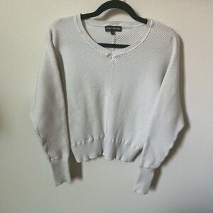 Catherine Malandrino White Crew Neck Sweater